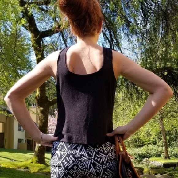 VINTAGE Seigle Silk Scarf Navy White Polkadot convertible Tank Sz M stretchy - Picture 3 of 8